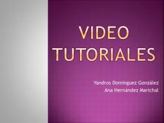 video tutoriales