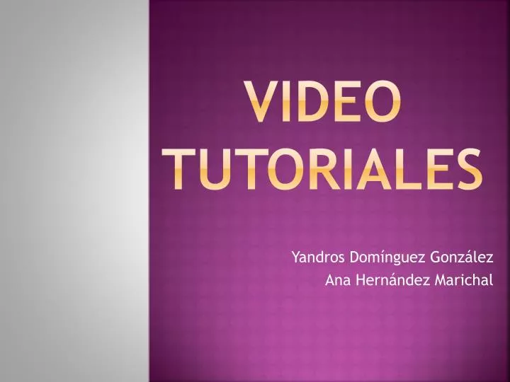 video tutoriales