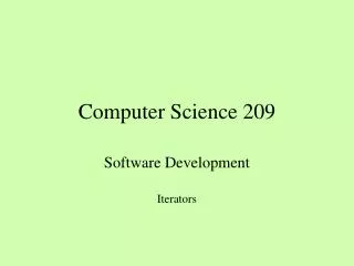 Computer Science 209