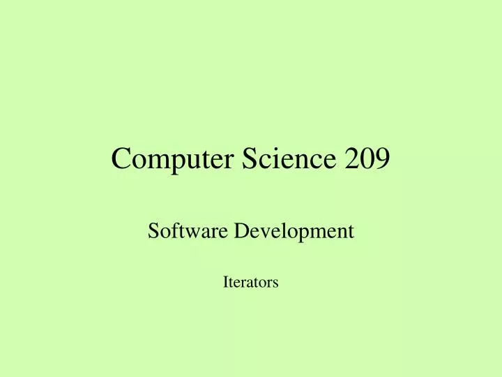 computer science 209