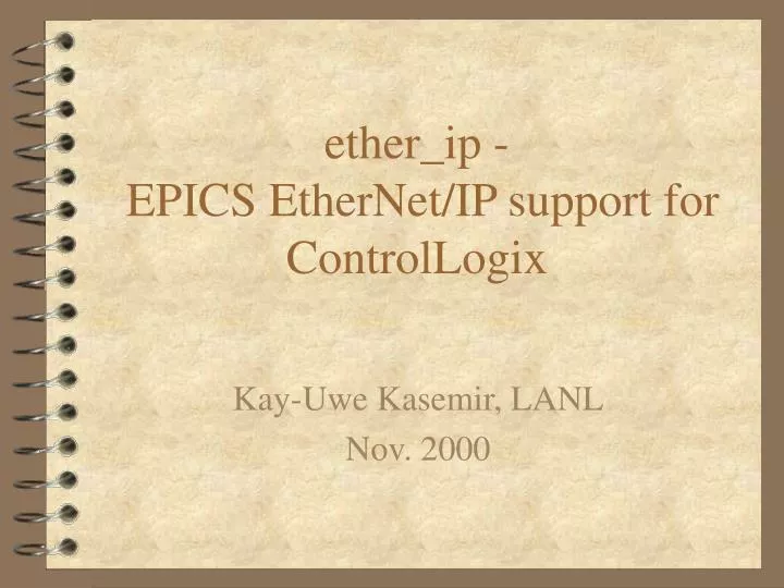 ether ip epics ethernet ip support for controllogix