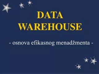 data warehouse