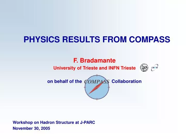 physics results from compass