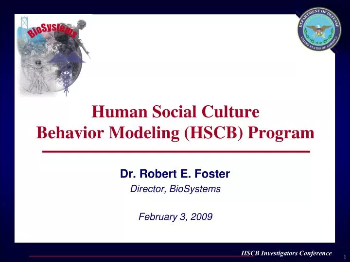 human social culture behavior modeling hscb program