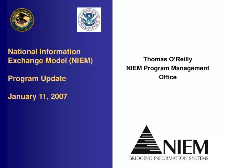 national information exchange model niem program update january 11 2007