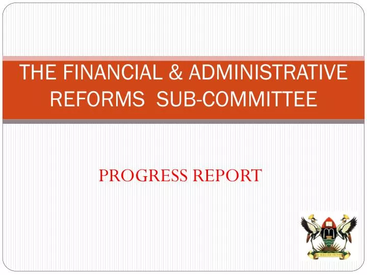 the financial administrative reforms sub committee