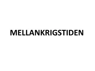 mellankrigstiden