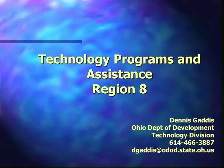 technology programs and assistance region 8