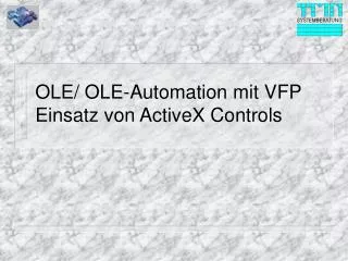 ole ole automation mit vfp einsatz von activex controls