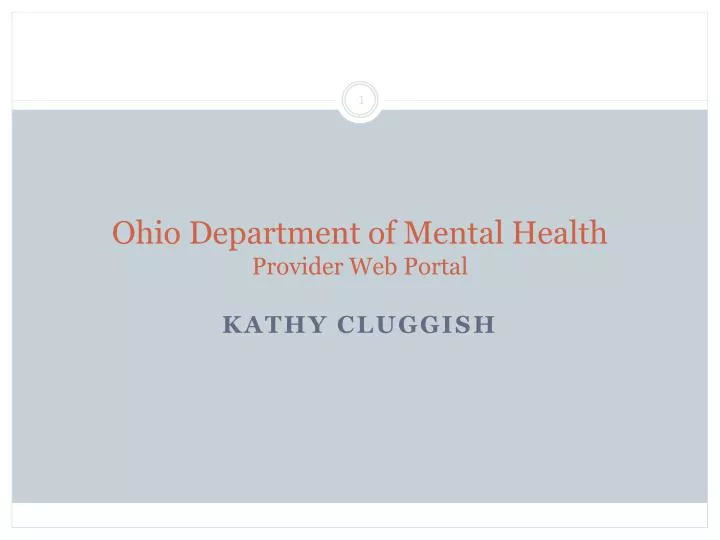 ohio department of mental health provider web portal