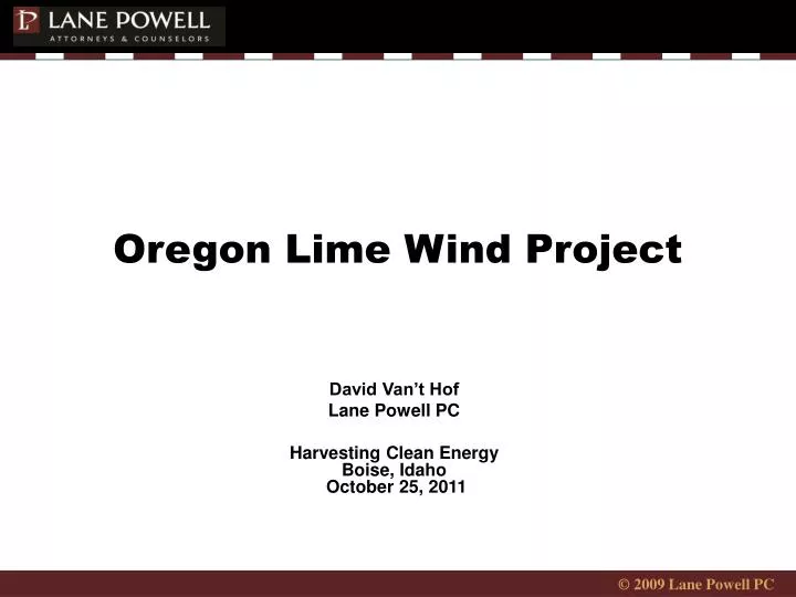 oregon lime wind project