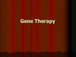 Gene Therapy - slide 1