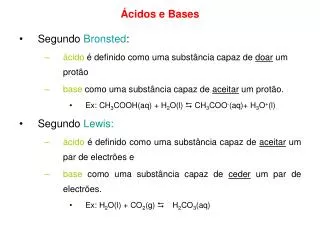 cidos e bases