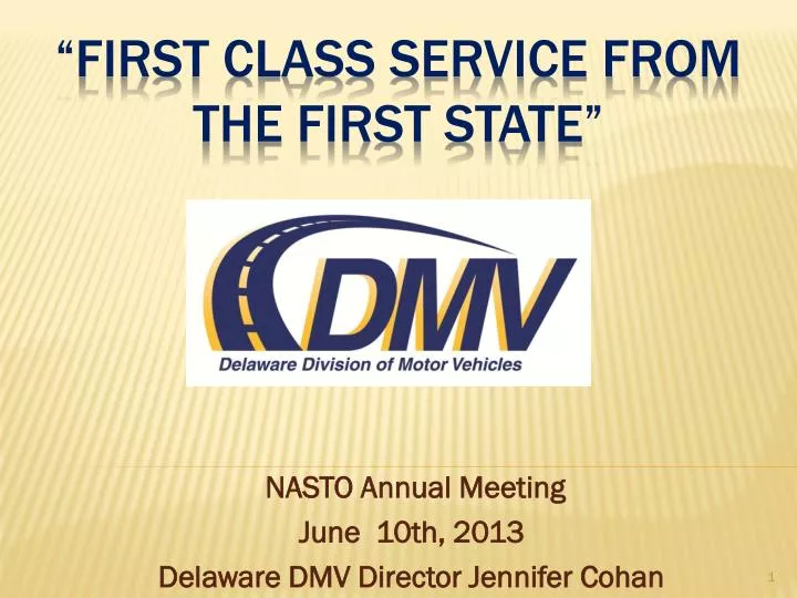 nasto annual meeting june 10th 2013 delaware dmv director jennifer cohan