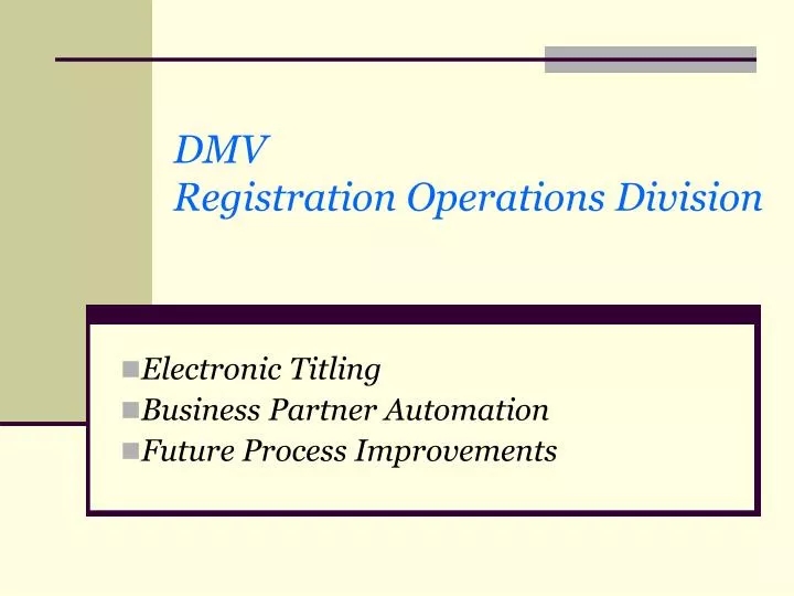 dmv registration operations division