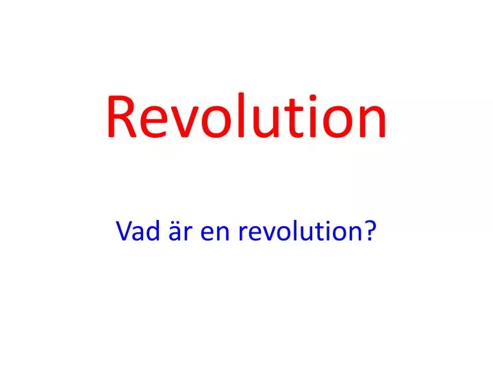 revolution