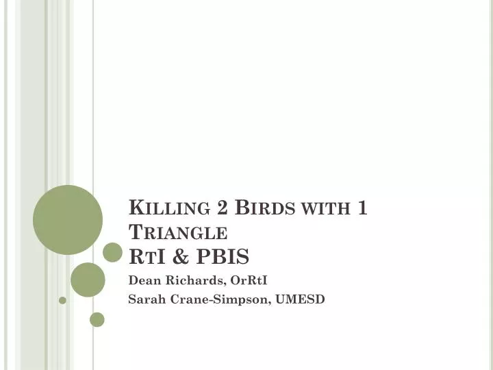 killing 2 birds with 1 triangle rti pbis
