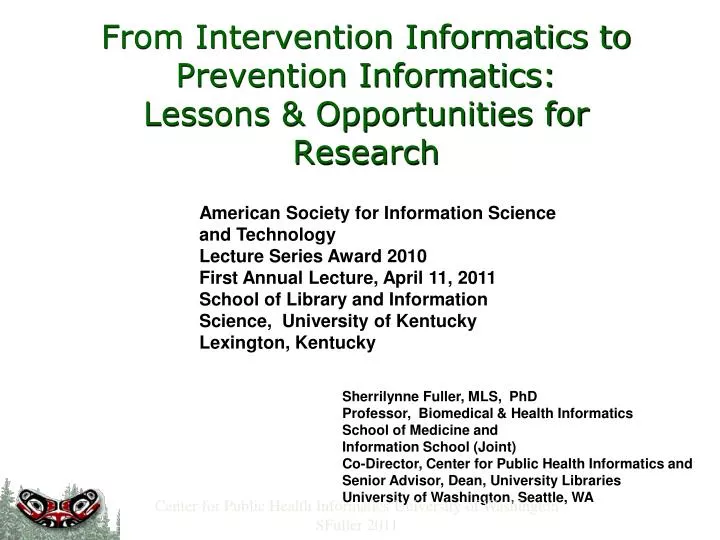 from intervention informatics to prevention informatics lessons opportunities for research