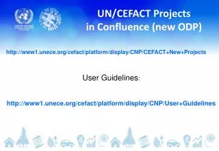UN/CEFACT Projects in Confluence (new ODP)