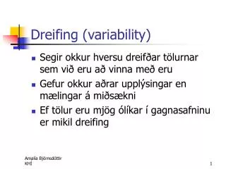 dreifing variability
