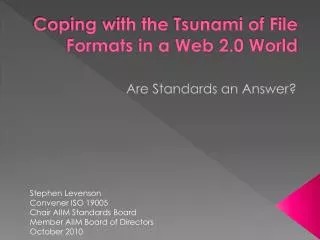 Coping with the Tsunami of File Formats in a Web 2.0 World