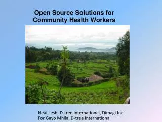 Open Source Solutions for Community Health Workers