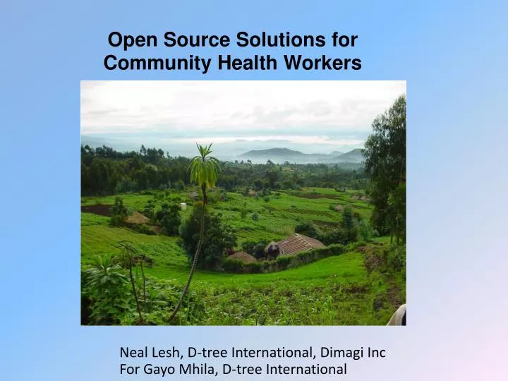 open source solutions for community health workers