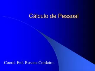 c lculo de pessoal