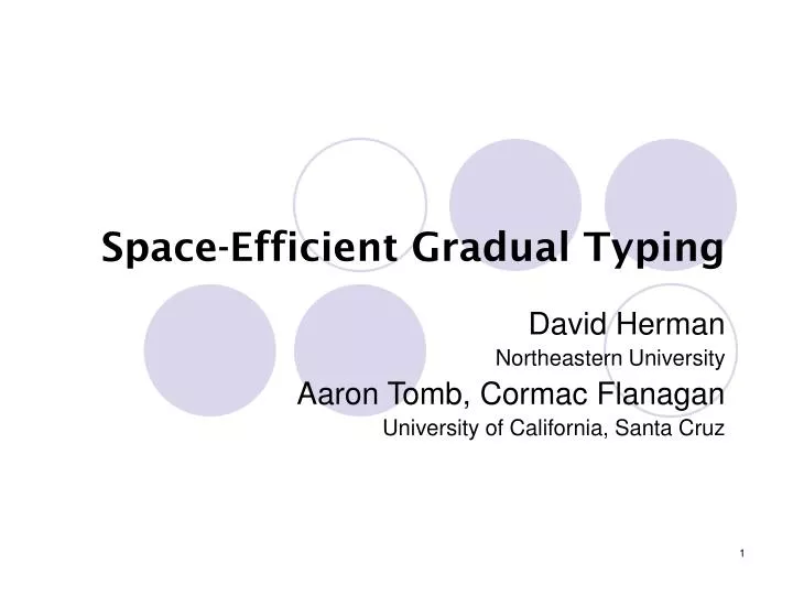 space efficient gradual typing