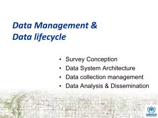 Data Management &amp; Data lifecycle