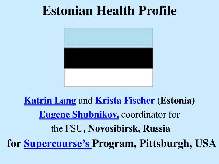estonian health profile