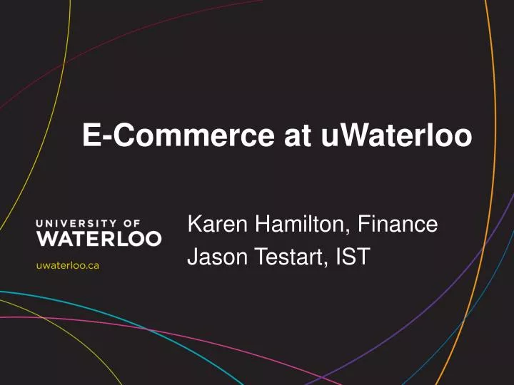 e commerce at uwaterloo