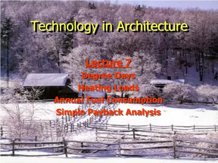 technology in architecture