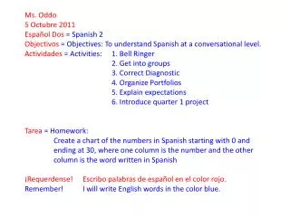 Period 5 My Time = everyone listens, no talking Your Time = chat quietly or work with a partner