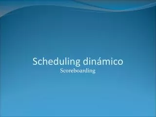 scheduling din mico