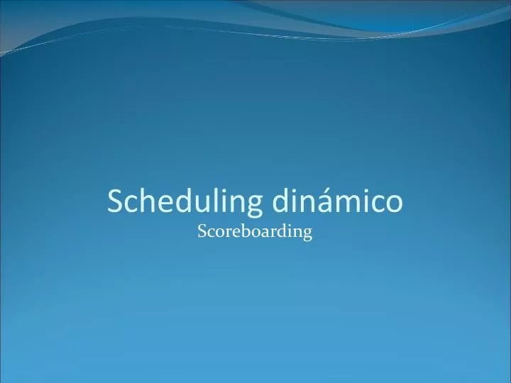 scheduling din mico