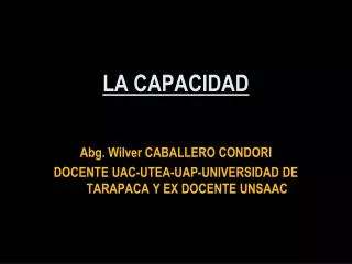 la capacidad