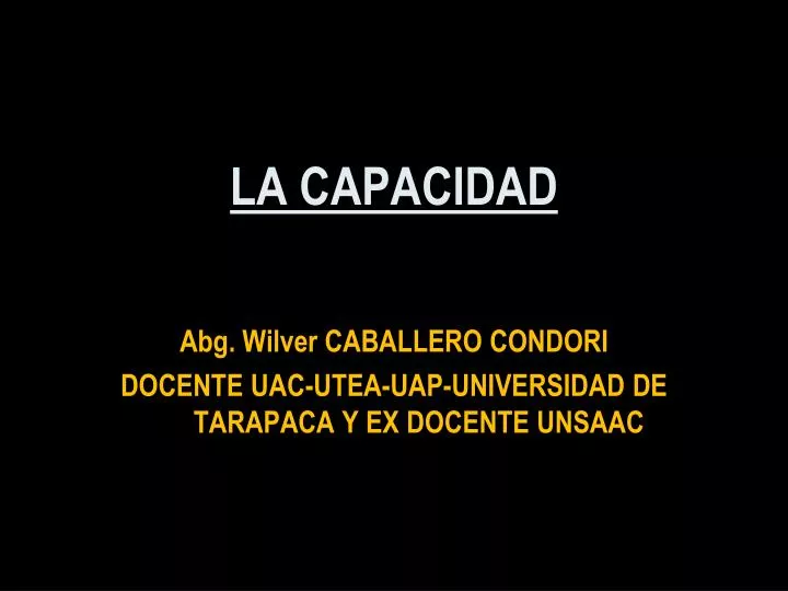 la capacidad