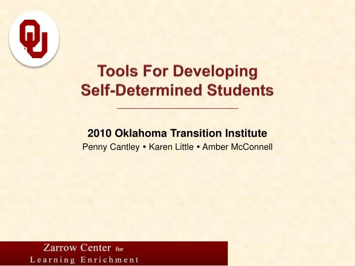 tools for developing self determined students