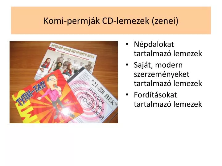 komi permj k cd lemezek zenei