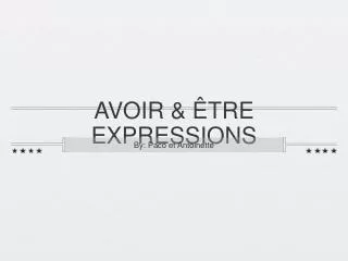 avoir tre expressions