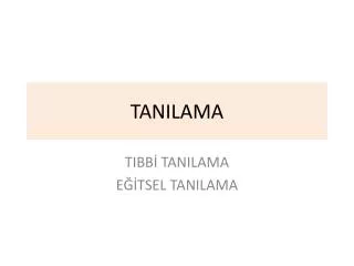 tanilama