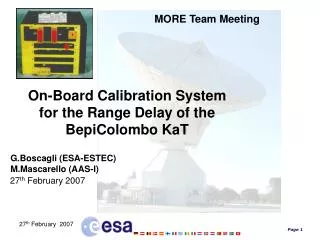 On-Board Calibration System for the Range Delay of the BepiColombo KaT