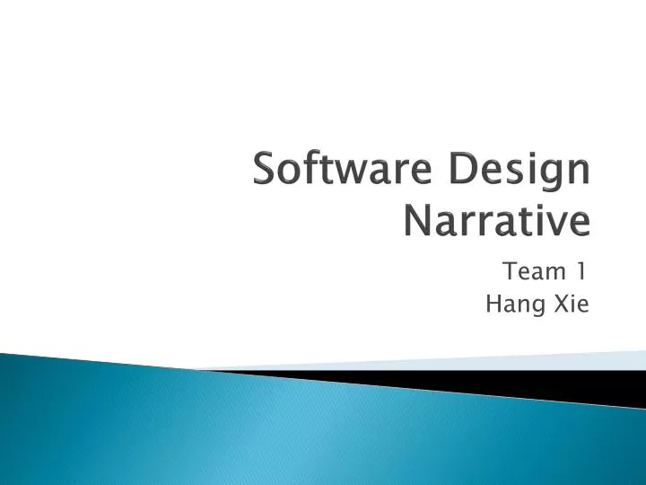 software design narrative