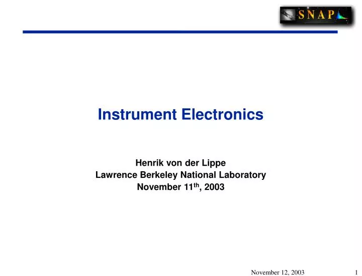 instrument electronics