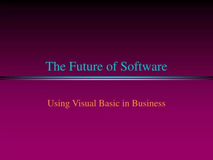 the future of software