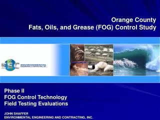 Orange County Fats, Oils, and Grease (FOG) Control Study