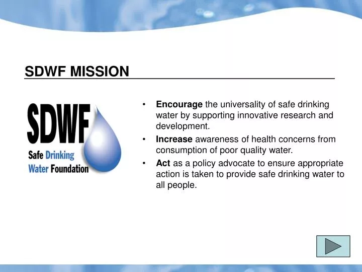 sdwf mission