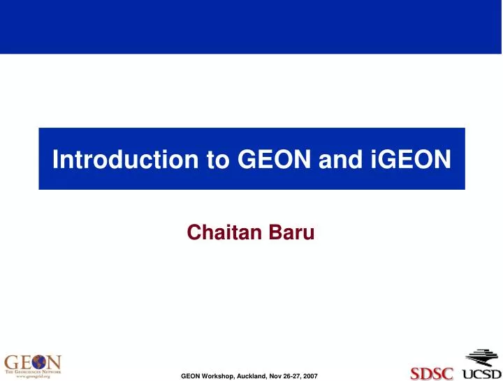 introduction to geon and igeon