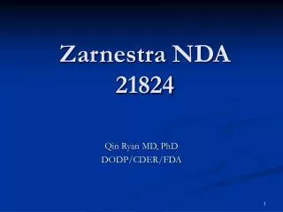 Zarnestra NDA 21824